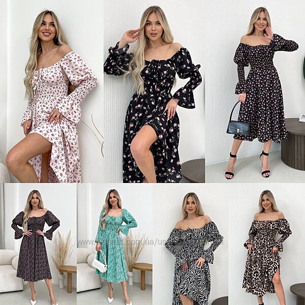 42-48 сукня софт ніагара 7 принтів