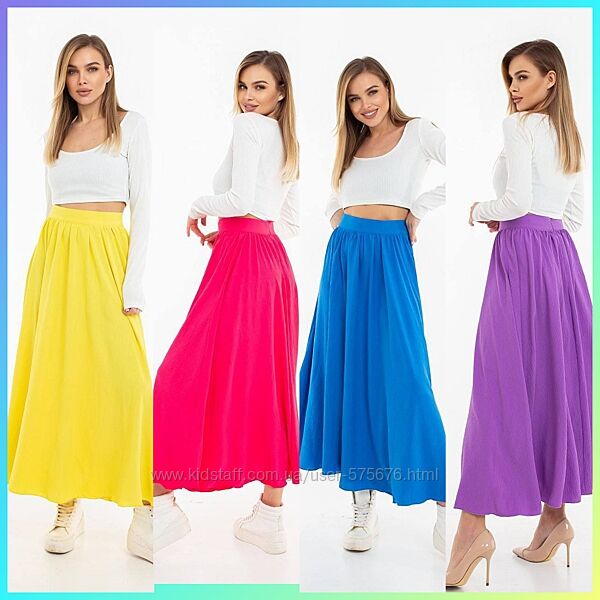 42, 44, 46, 48 спідниця американський креп-жатка