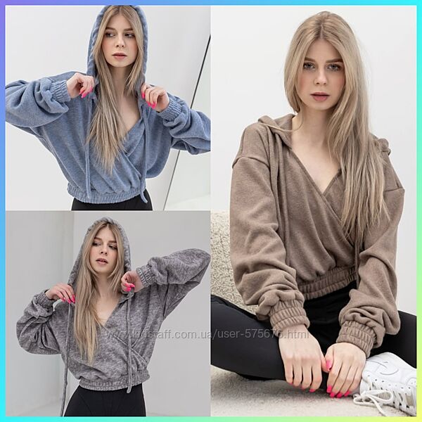 XS, S-M, L-XLкроп-худі ангора арктика