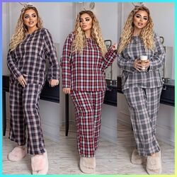 46-48,50-52,54-56,58-60 Піжамка полівіскоза на фланелевій основні