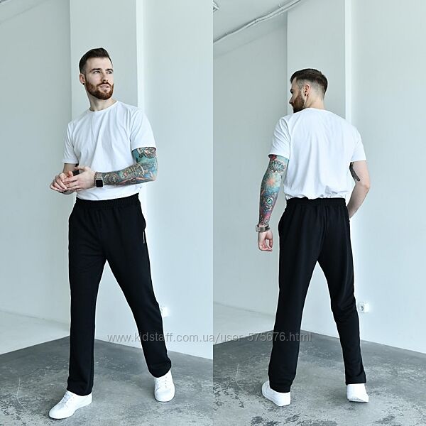 р.48 до 62р. Чоловічі прямі штани, двонитка
