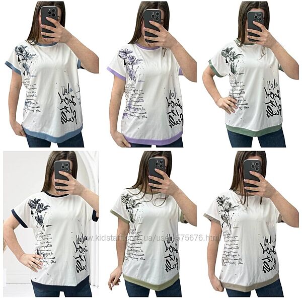 48-50, 52-54, 54-56 Футболка з 3d принтом котон