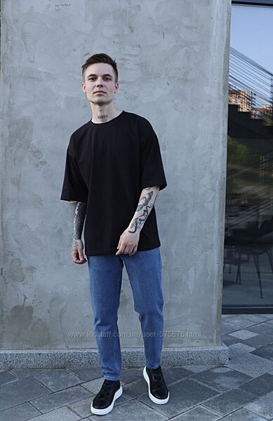 S, M, L, XL Базова оверсайз футболка Overprint якісний кулір