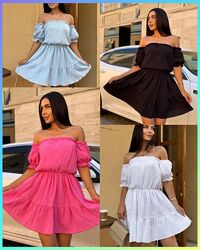 42-44 , 46-48 стильна сукня ліхтарик  з рюшиками муслін