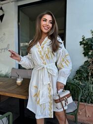 S, M, L вишиванка на запах є підклад пояс в комплекті