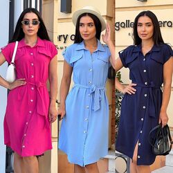 42-44, 46-48, 50-52 сукня американський креп жатка