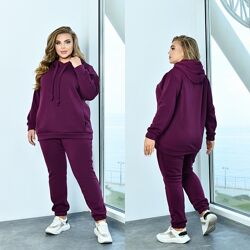 р.48 до 66р. теплий костюм трикотаж тринитка з начосом