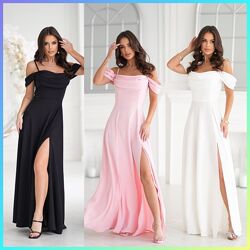 S, M, L, XL Сукня зі спущеними рукавами та драпіруванням у зоні декольте