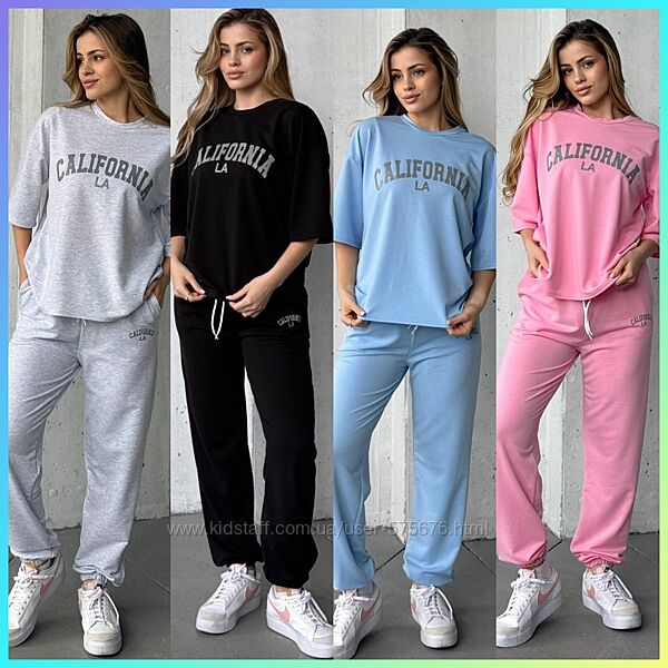 S, M, L Спортивний жіночий костюм двунитка 10 кольорів