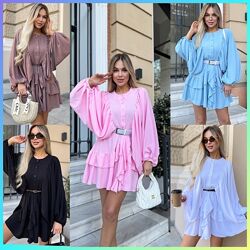 S, M, L, XL жіноча трендова сукня креп