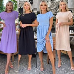 42-44, 46-48, 50-52 сукня міді креп жатка Туреччина