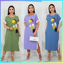 р.50 до 60р. Сукня турецький льон