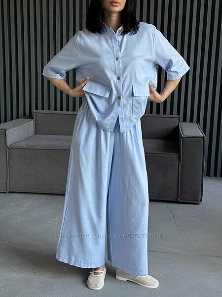 Костюм кюлоти льон