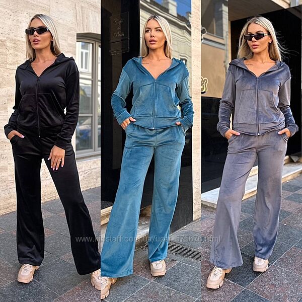 42-44, 46-48, 50-52 велюровий костюм