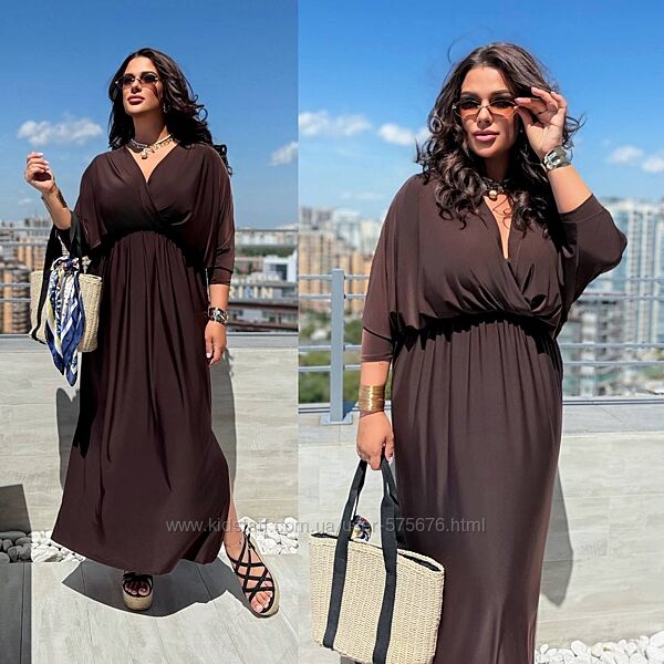 р.42 до 58р. Стильна сучасна сукня з преміум мокрого трикотажу кристал