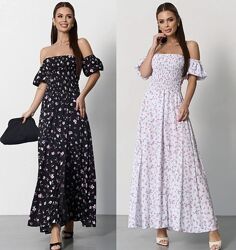S, M, L, XL сукня максі з жаткою на грудях штапель