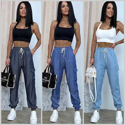 р.42 до 52р. Жіночі джогери льон бохо