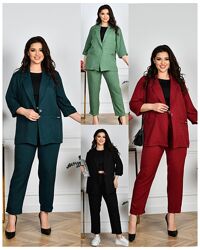 р.48 до 58р. Костюм з піджаком льон структорований