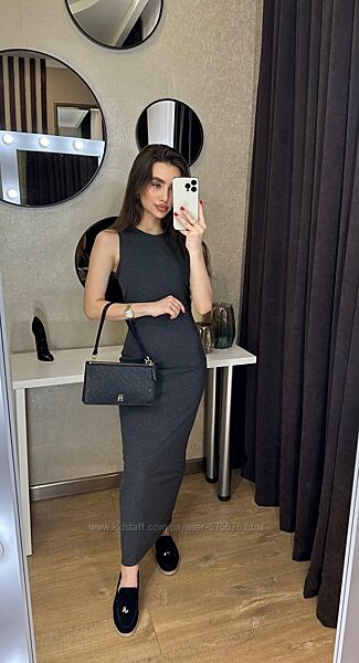 42-44, 46-48 Жіноча базова сукня рубчик