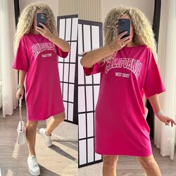 Туніка вільного крою у стилі oversize, двонитка