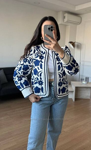 S, M, L Жакет вишиванка на підкладі Туреччина