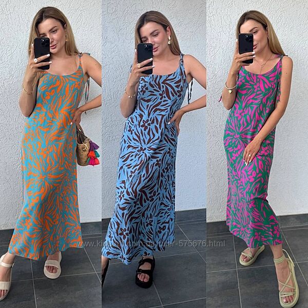 42-44, 46-48, 50-52 сукня штапель