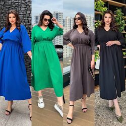 48-50, 52-54, 56-58 довга сукня льон