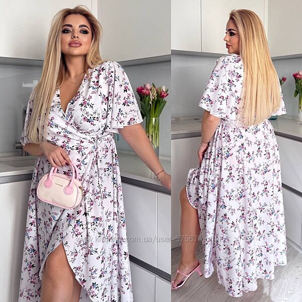 50-52, 54-56, 58-60 сукня на запах софт