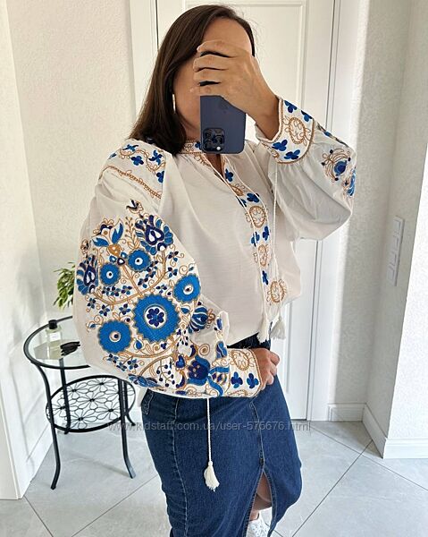 S, M, L блуза вишиванка