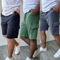 46-48, 50-52, 54-56 чоловічі шорти двунитка