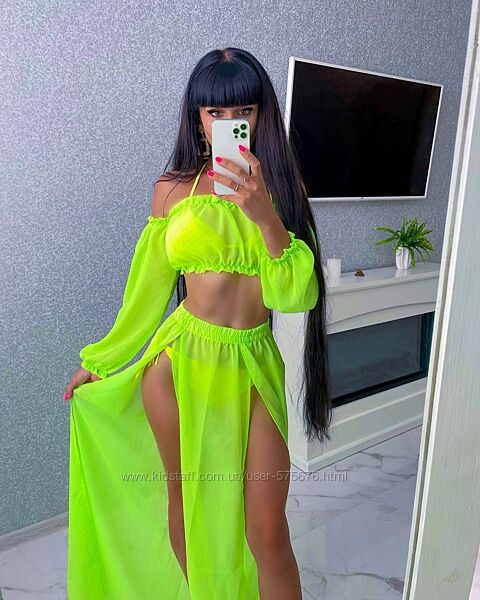 42-46 пляжний костюм шифон