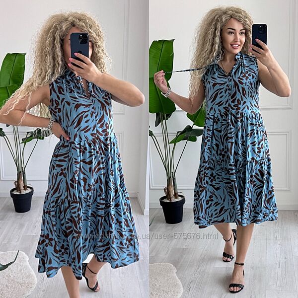 S, M, L, XL сукня бавовна штапель