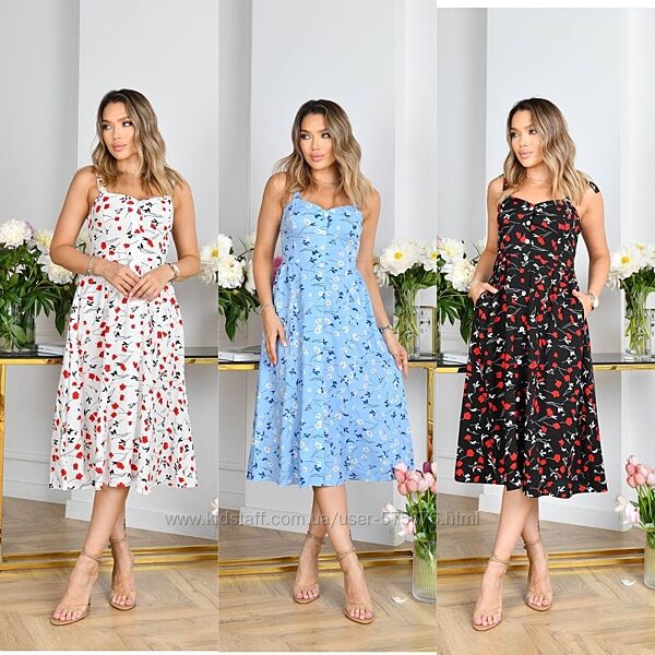 S, M, L, Xl сарафан штапель