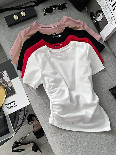 42-44, 46-48 футболка креп-дайвінг з ефектом утяжки