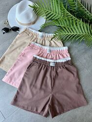 42-44, 46-48 Літні натуральні шорти із льону