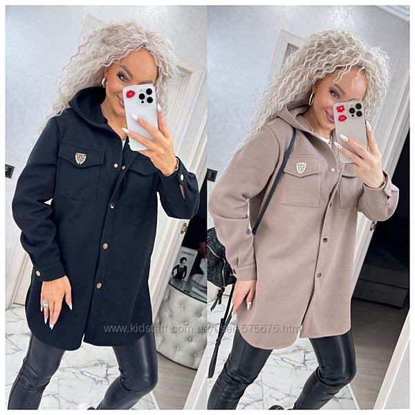 р.42 до 60р. Куртка-кардиган пальтовий кашемір на флісі