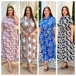 46-48, 50-52, 54-56 літня сукня із шовковистого софту