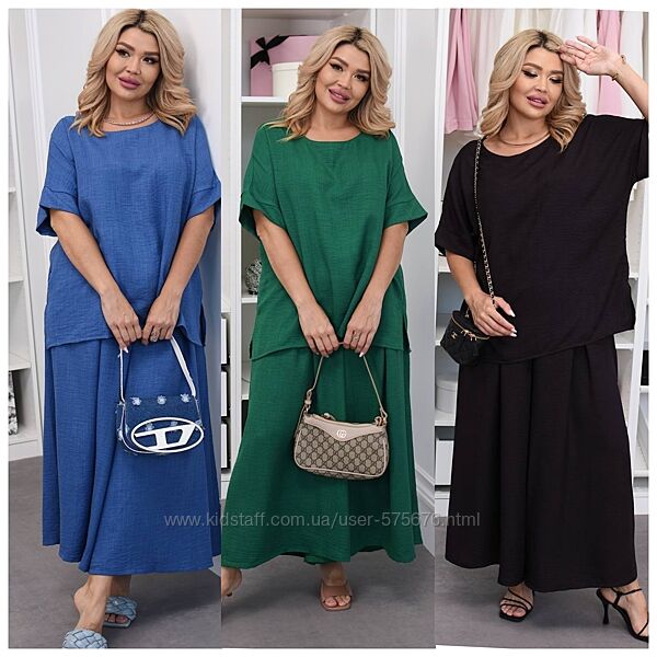 р.50 до 60р. Костюм натуральний льон