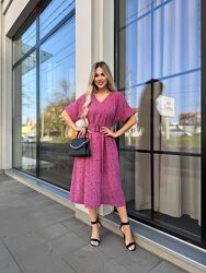 р.46 до 60р. Сукня прямого вільного силуєту креп жатка принт