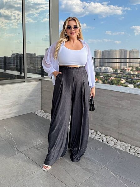 р.50 до 64р. Штани гафре хвиля