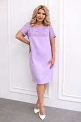 48-50, 52-54, 56-58 сукня льон жатка