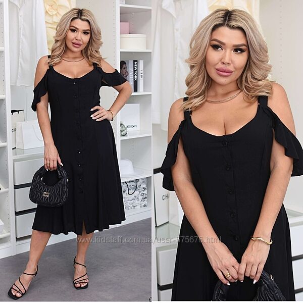 46-48, 50-52, 54-56, 58-60 сарафан штапель