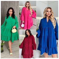 р.50 до 60р. Шикарна легка сукня з жатки