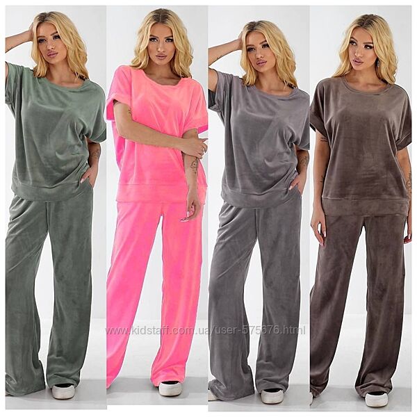 42-44, 46-48 легкий велюровий костюм