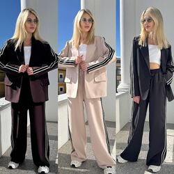42-48, 50-54 Жіночий спортивно-класичний костюм жакет та брюки