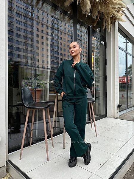 S, M, L, XL Два варіанти двунитка та тринитка Жіночий костюм з бомбером