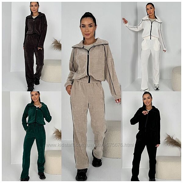 р.42 до 52р. Костюм спортивний вязка плюш на трикотажній основі