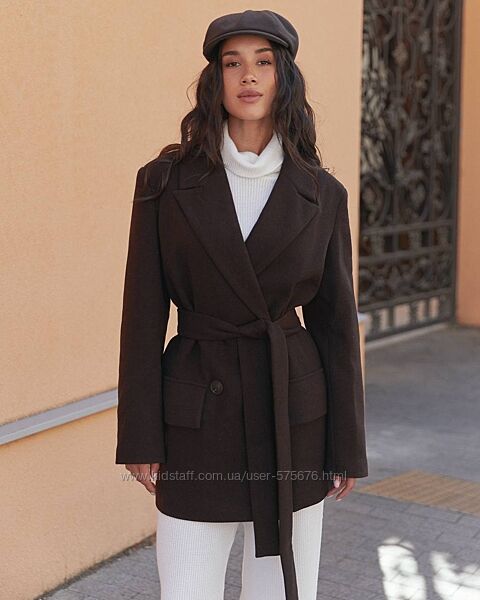 S до 3XL двоборте пальто пальтовий кашемір