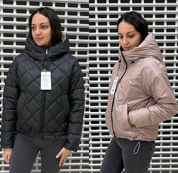 S. M. L стильна двустороння курточка з капюшоном синтепон 150