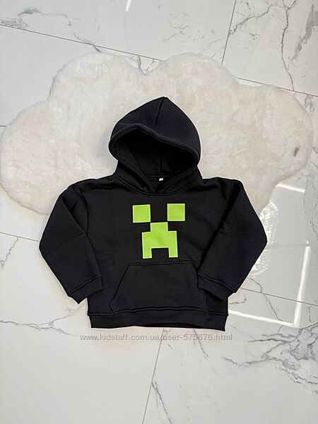 ріст 116 до 158 Дитяче худі Minecraft тринитка з начосом